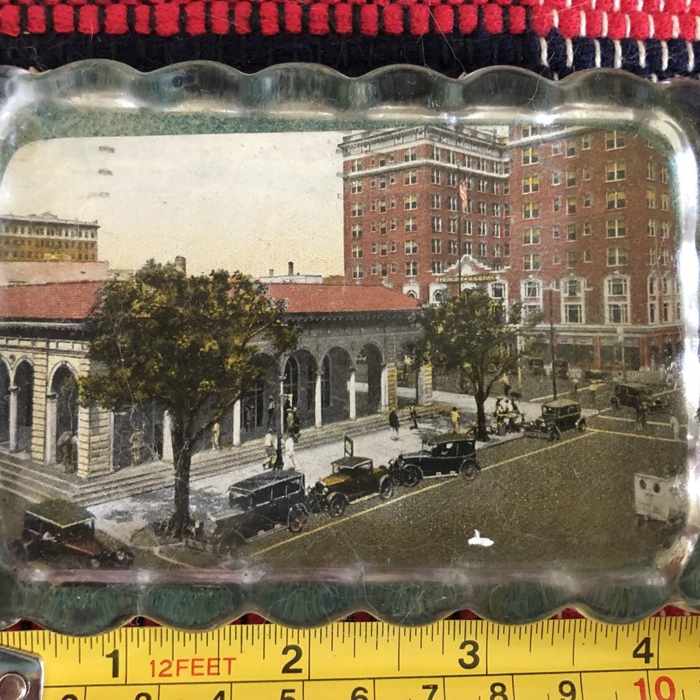 Paperweight, city scene